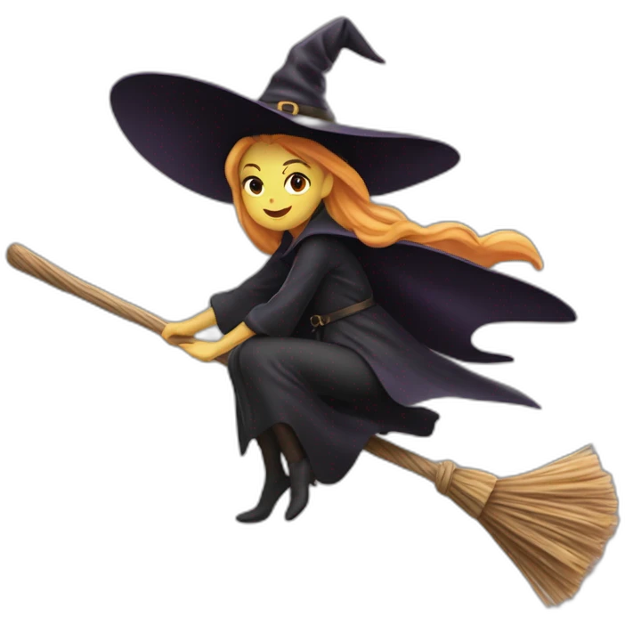 witch-flie— on a broomstick emoji