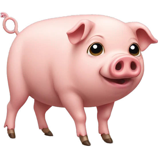 Pig with legs  emoji