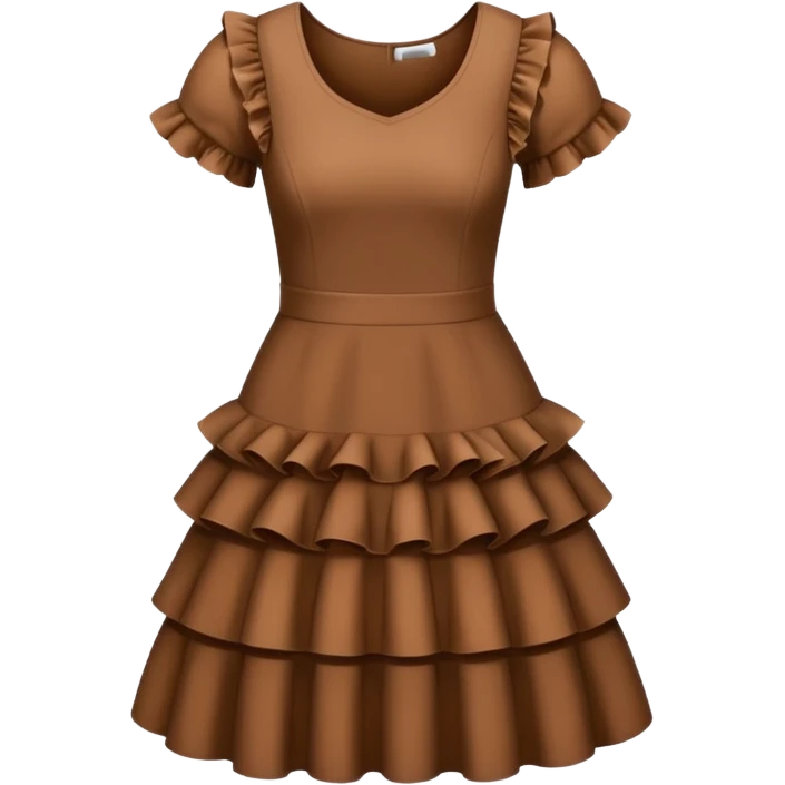 brown dress with ruffles emoji