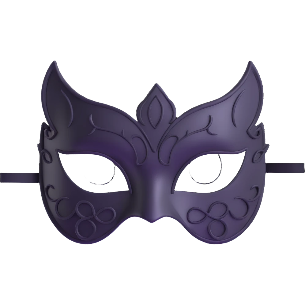 black masquerade eye mask emoji