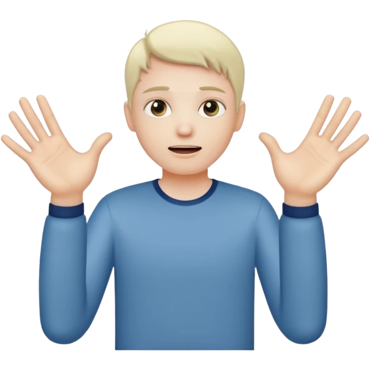 Pale beige Gestures for the deaf and dumb emoji