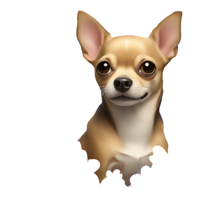 Chihuahua with flowers  emoji