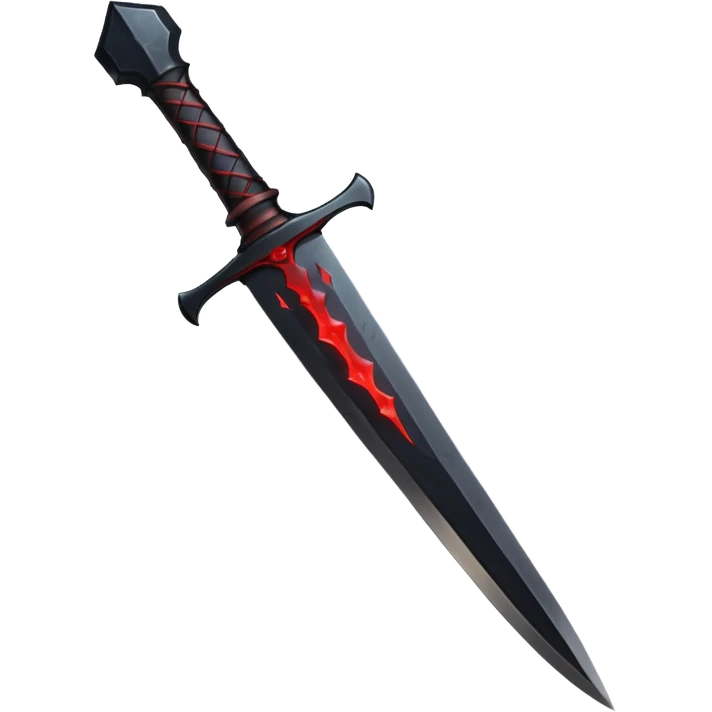 iOS emoji, dark fantasy dagger, obsidian blade, runes, blood drop, clean render, minimalismiOS emoji, dark fantasy dagger, obsidian blade, runes, blood drop, clean render, minimalism emoji