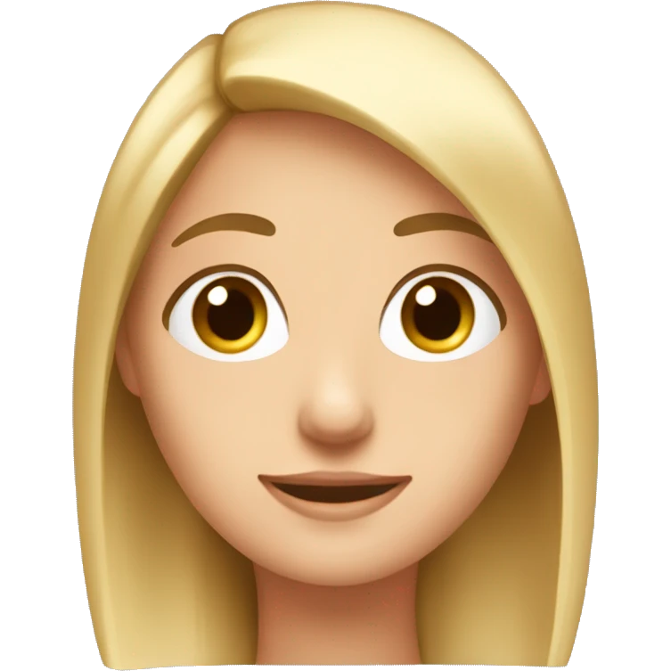 A girl with straight hair ￼ emoji