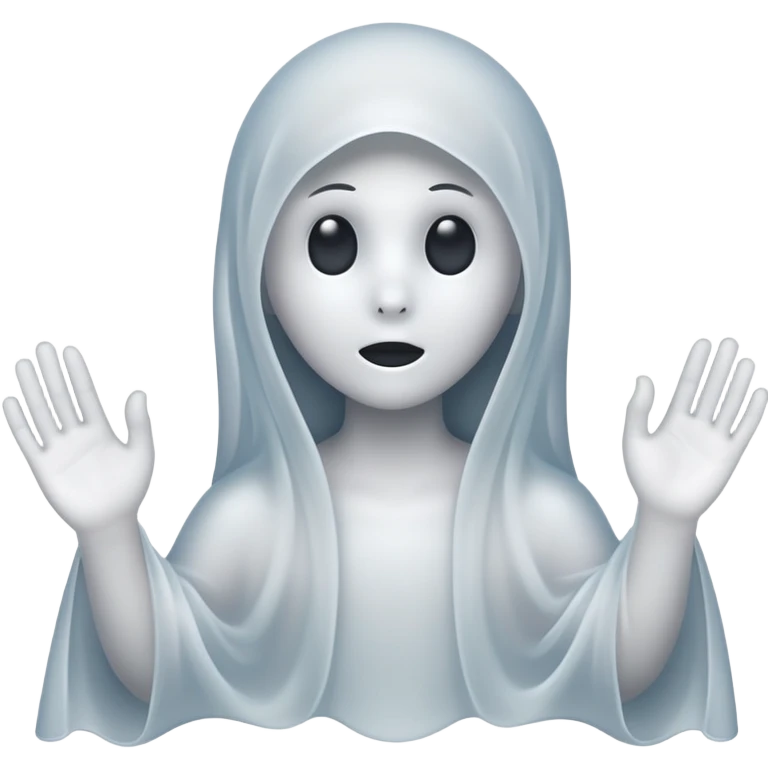 Ghost with hand around neck emoji