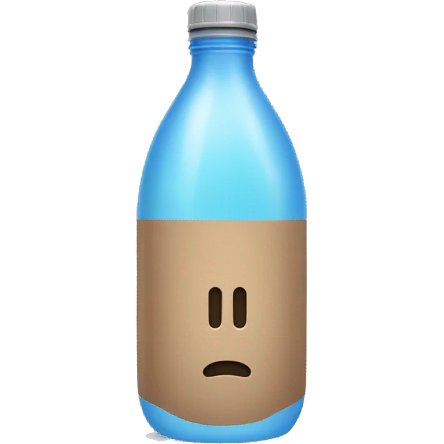 water bottle no face emoji