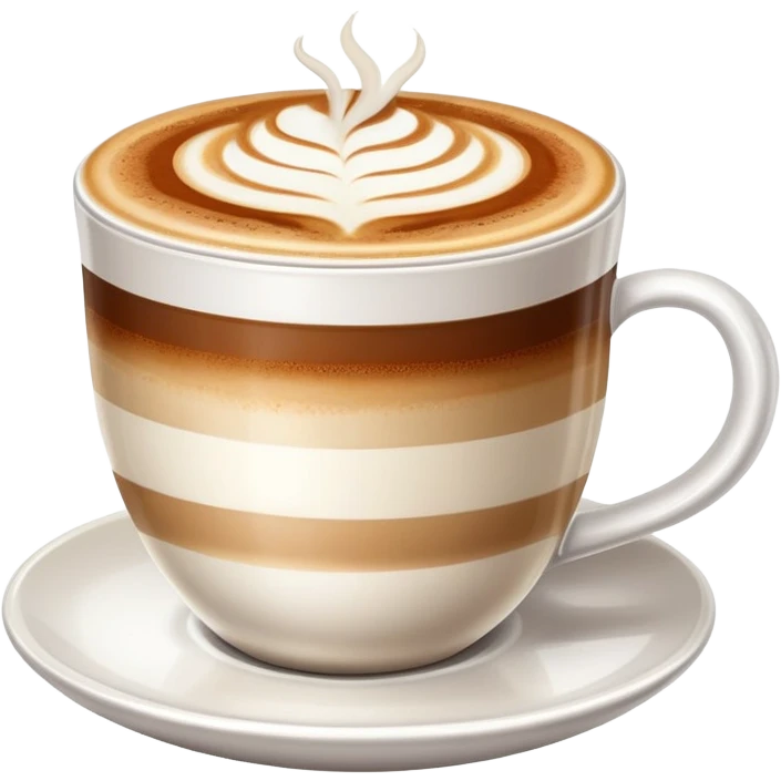 cappuccino in a cup with foam art emoji