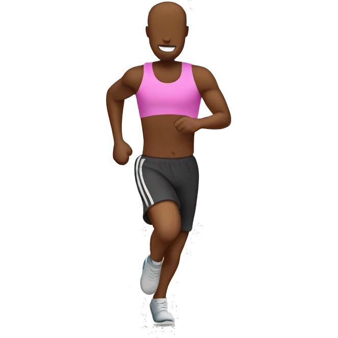 A person going for a jog. Their legs are screwed on upside down emoji