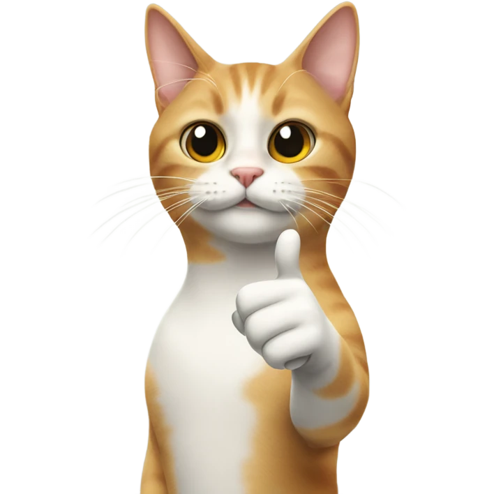 cat doing a thumbs up emoji