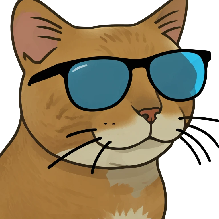 Cat with sunglasses emoji