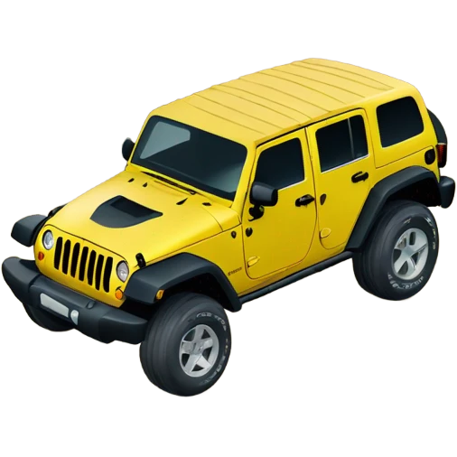 A jeep wrangler crawling rocks emoji