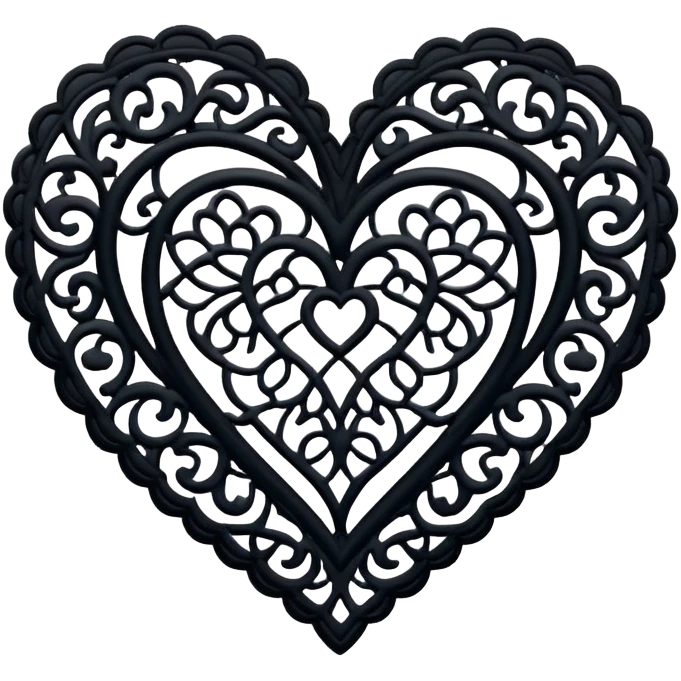 Black lace heart emoji