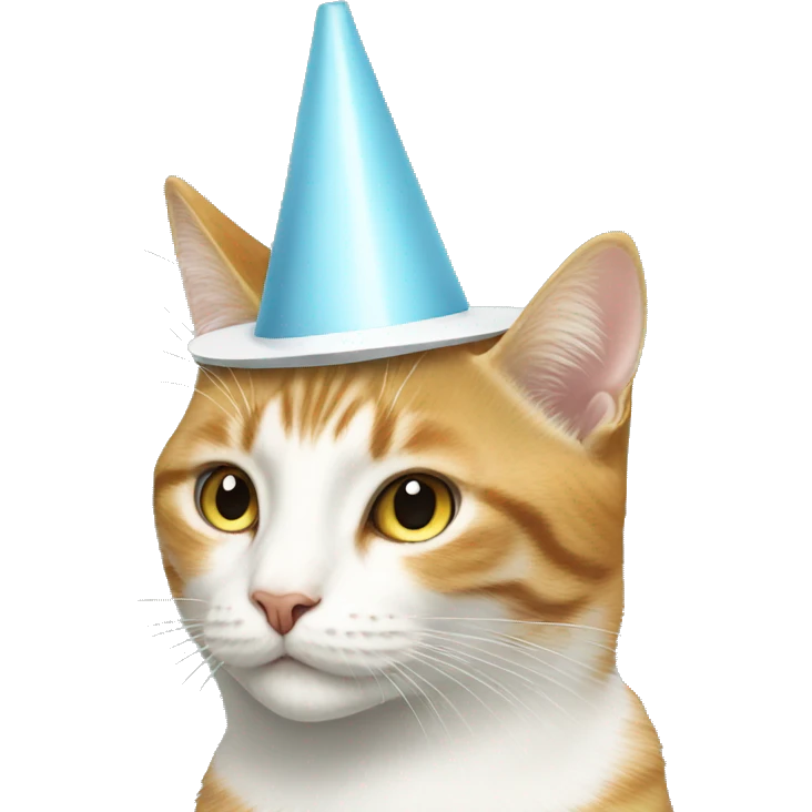 doctor cat party hat emoji