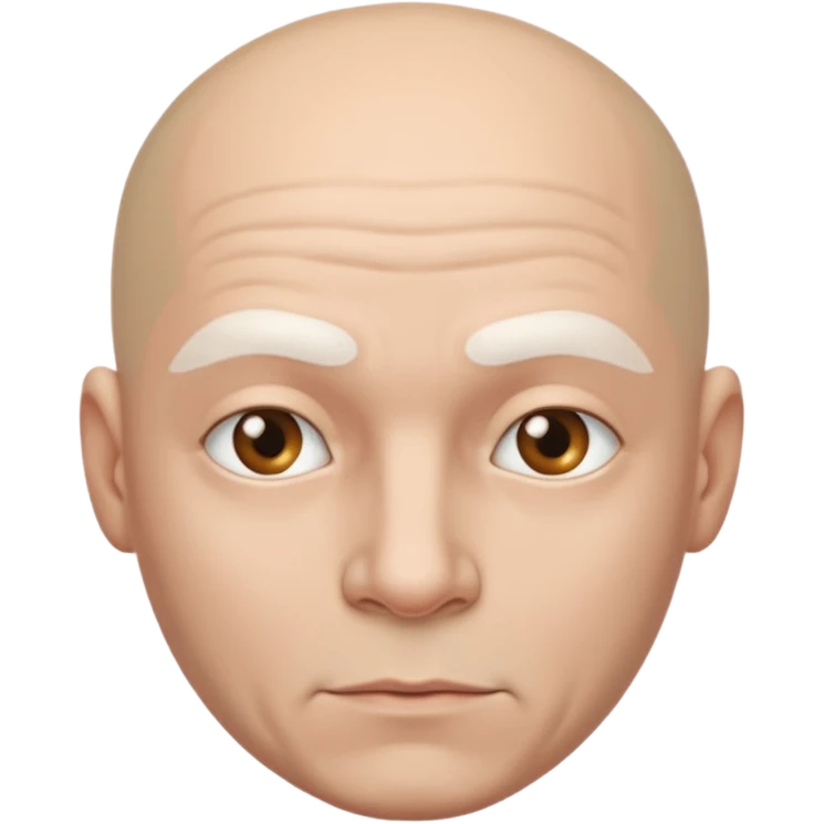 powder white skin bald man emoji