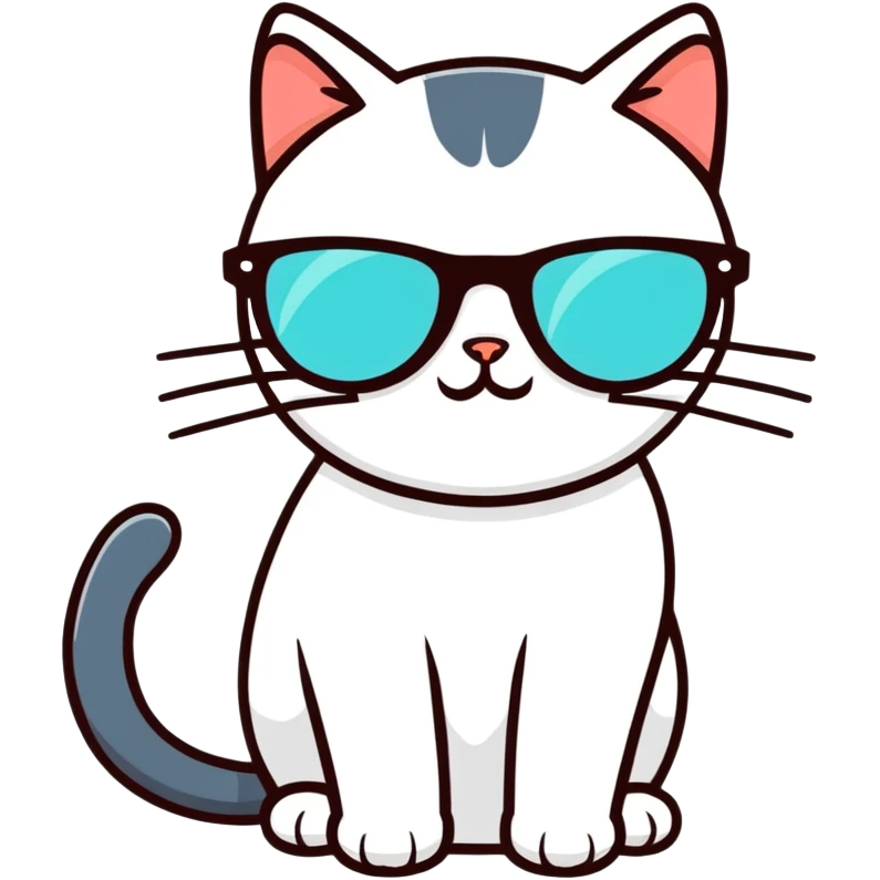Cat with sunglasses emoji
