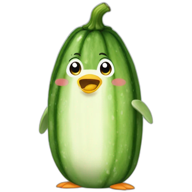 cucumber penguin emoji
