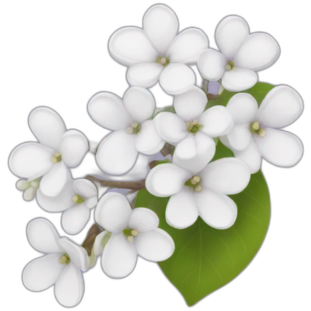 white lilac emoji