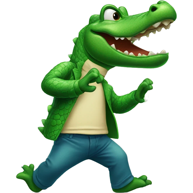 Dancing alligator emoji