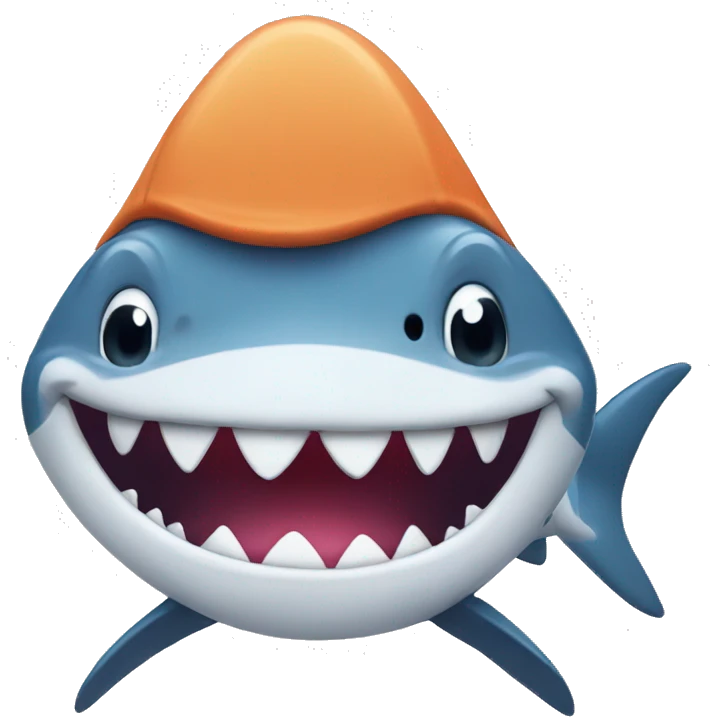 Happy shark emoji