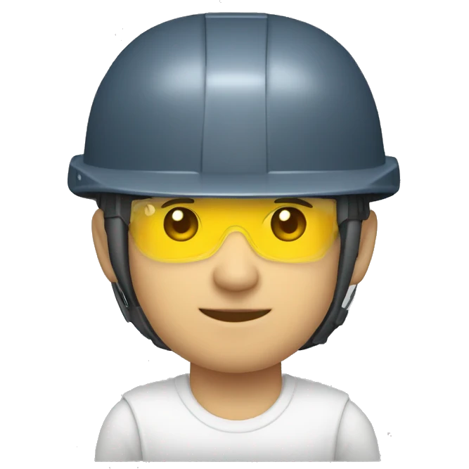 ingeniero furioso con casco blanco  emoji