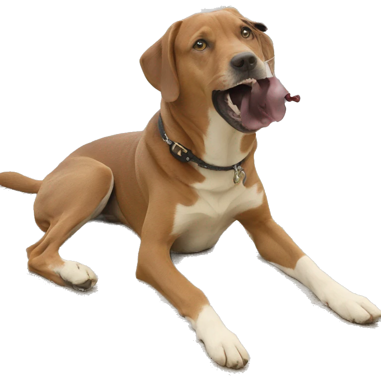 curious dog in collar emoji
