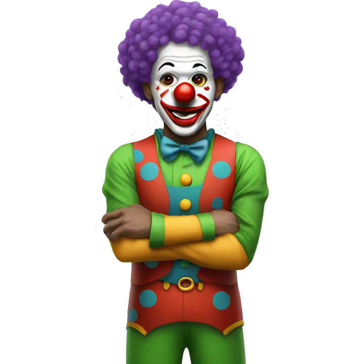 Clown with arms emoji