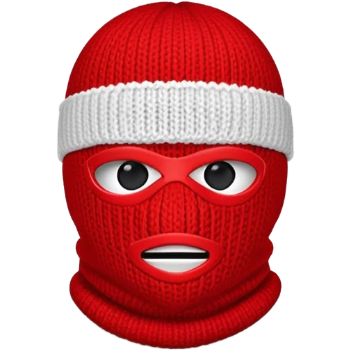 red ski mask emoji