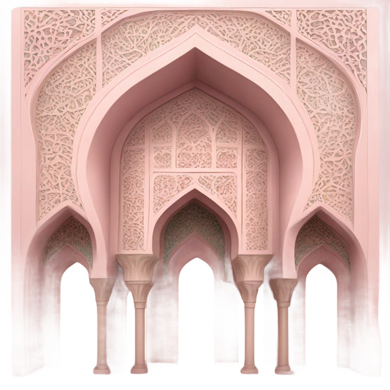 Iranian architecture pastel pink emoji