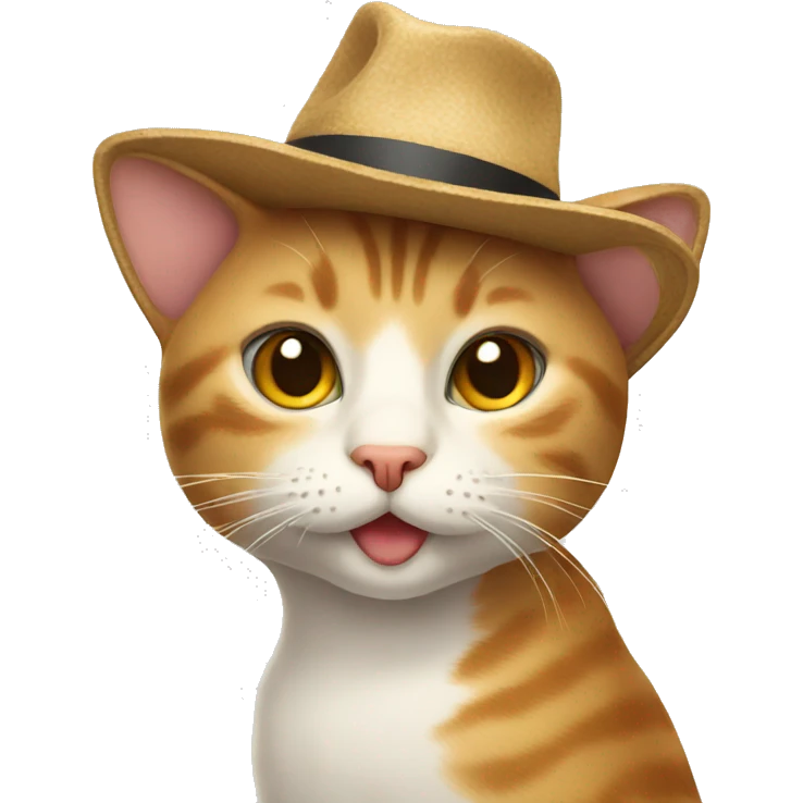 Cat with hat emoji