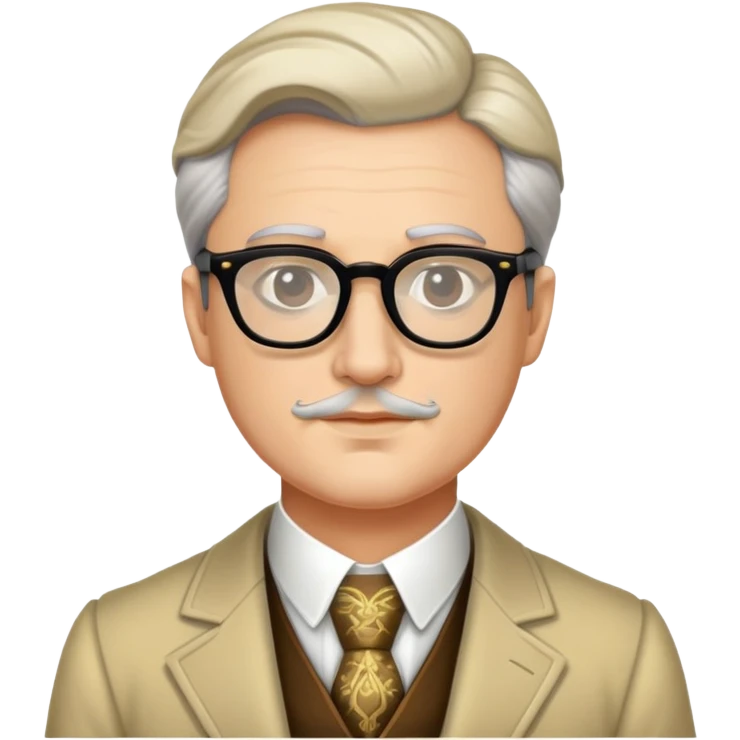 An aristocratic man in fancy clothes and glasses  emoji