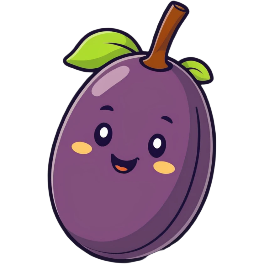 cute smiling raisin character emoji