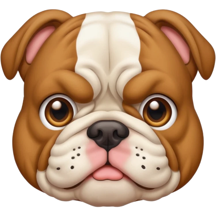 Bull dog light brown with light brown eyes  emoji
