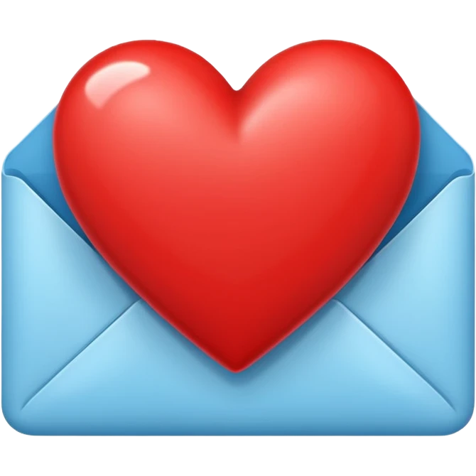 داخلشه mیه قلب که حرف emoji