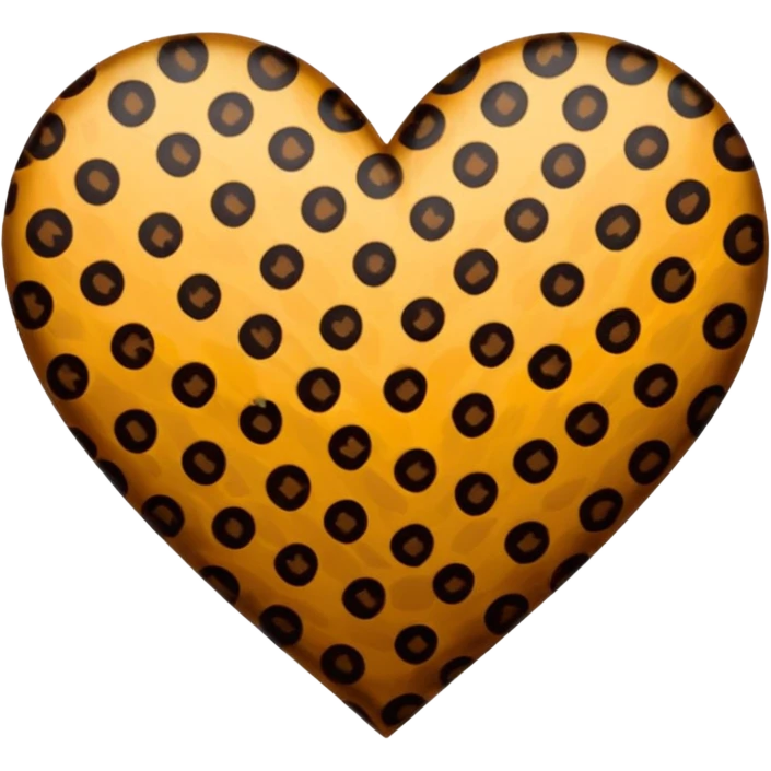 leopard print heart emoji