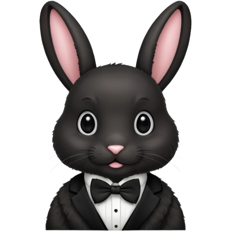 black bunny with bowtie emoji