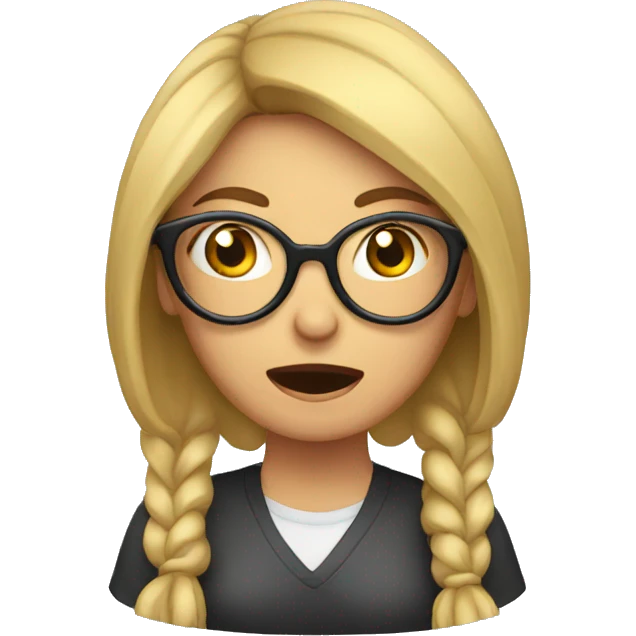 Woman with glasses shocked hand on his head emoji