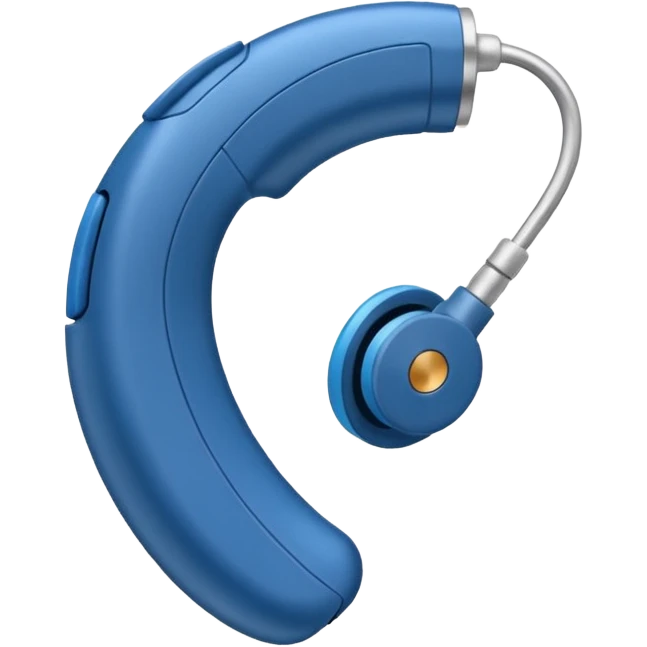 blue hearing aid emoji