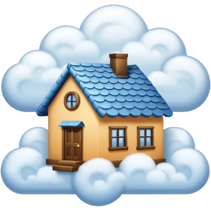 house made of clouds material  emoji