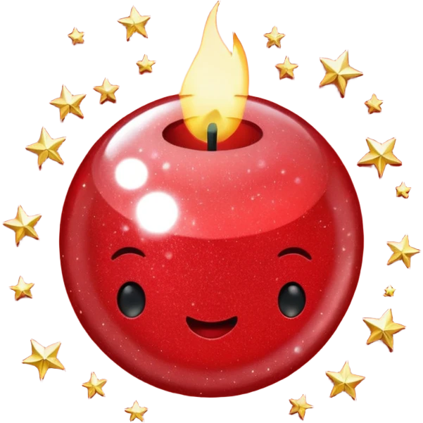 red glitter natal emoji