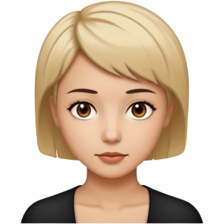 female very short hair  emoji