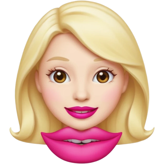 Emoji female with fake lips emoji