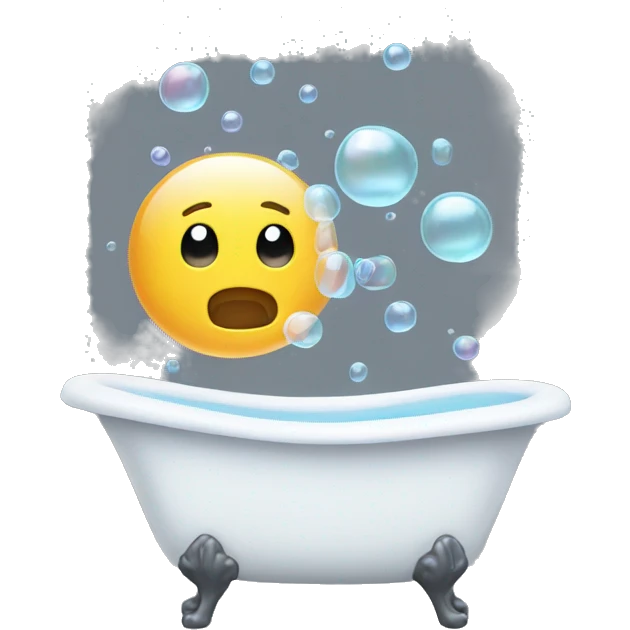 Bubble filled bathtub  emoji