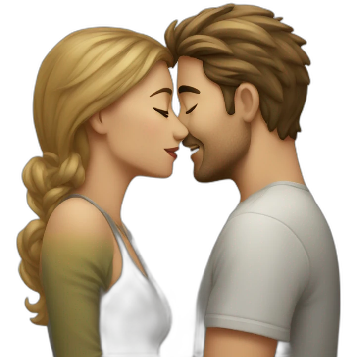 Couple kissing emoji