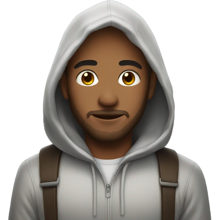 Handsome man with hood emoji