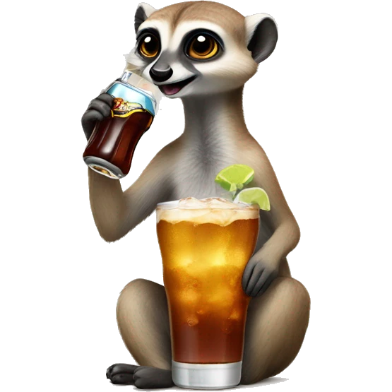 suricata drinking cola emoji