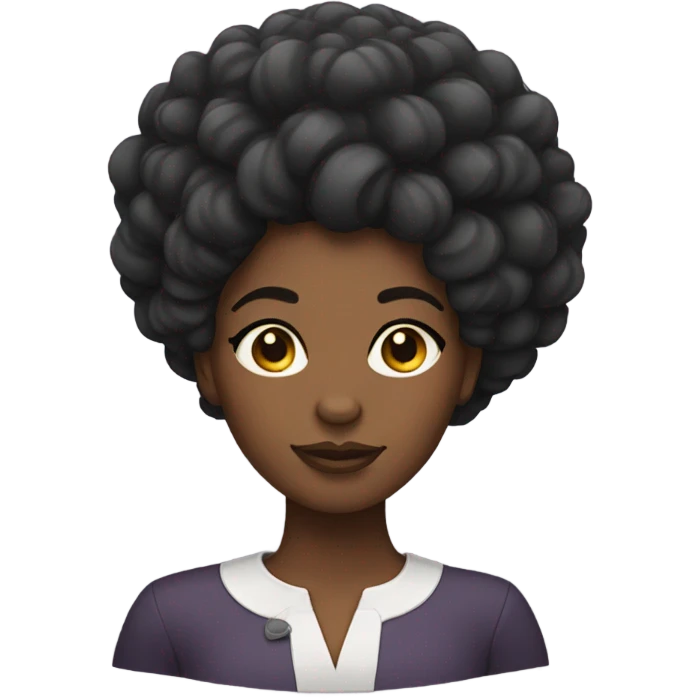 Black women with a puff emoji