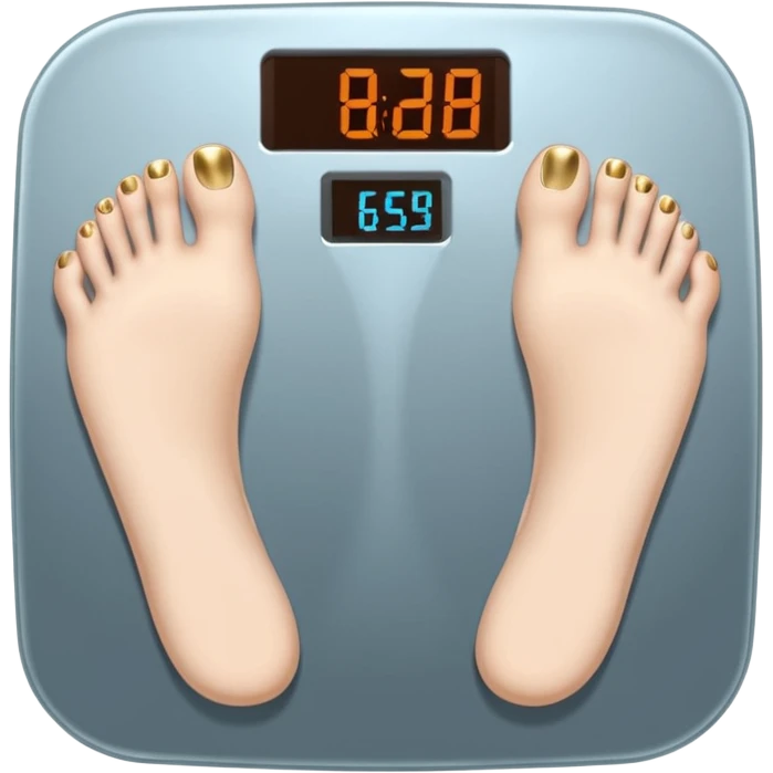 feet on digital scales emoji