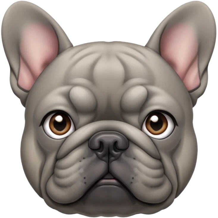 Gray frenchie emoji