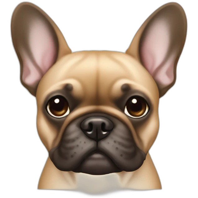 French bulldog tan colour emoji
