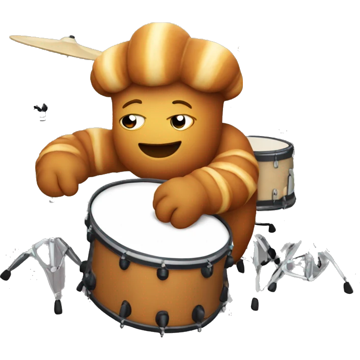 croissant on a drumkit emoji
